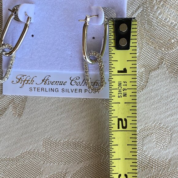 FAC Chain Link Swarovski Crystals Necklace & Earrings - Picture 4 of 6